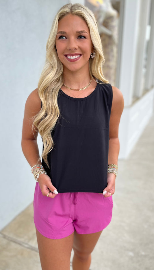 Black Cropped Tank