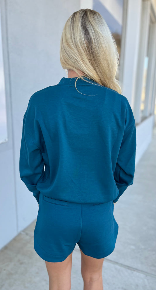 Scuba Pullover & Shorts SET, Teal