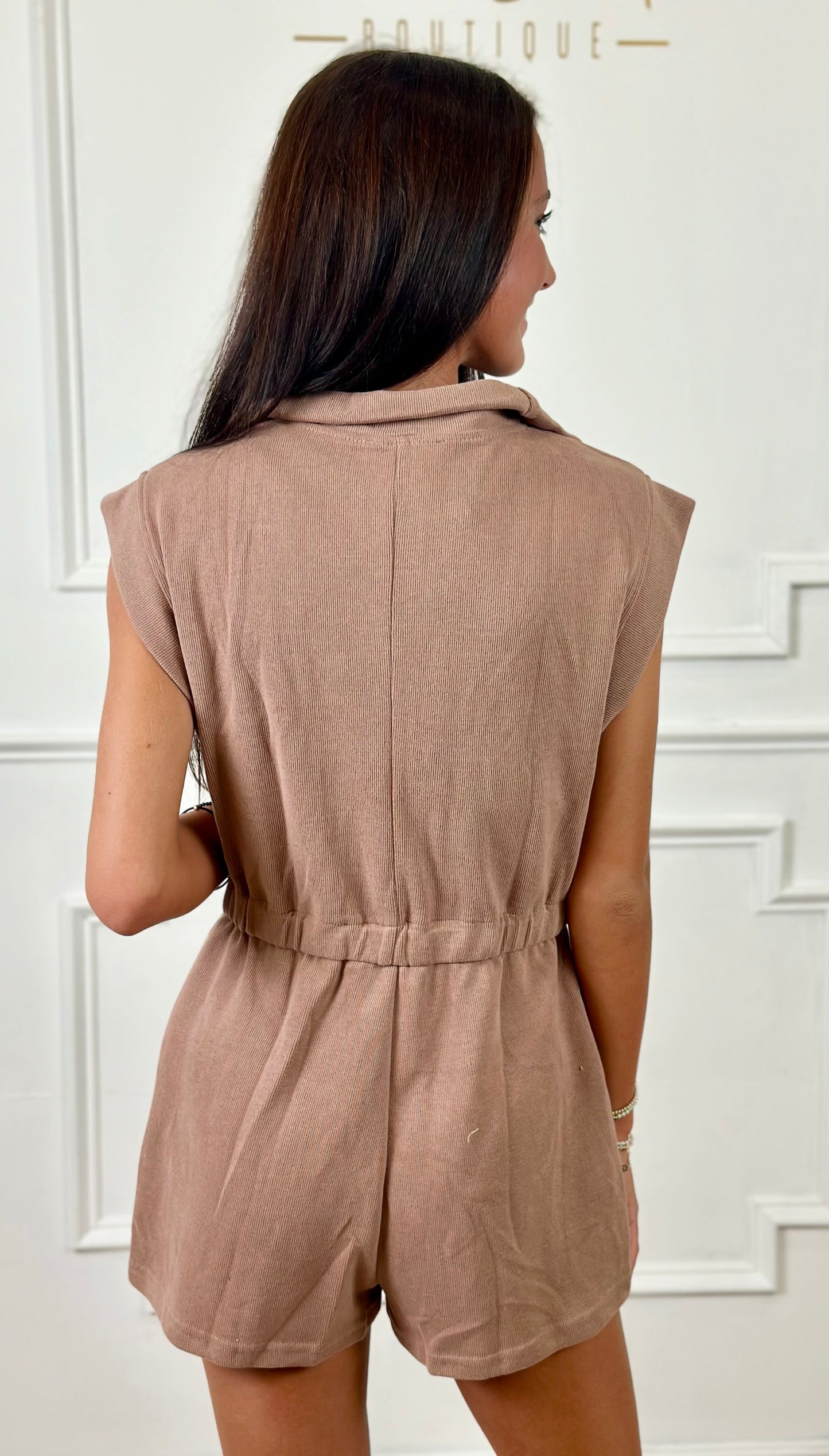 Mocha Heavy Knit Romper