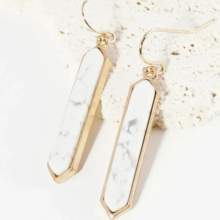 Long Hexagon Earrings