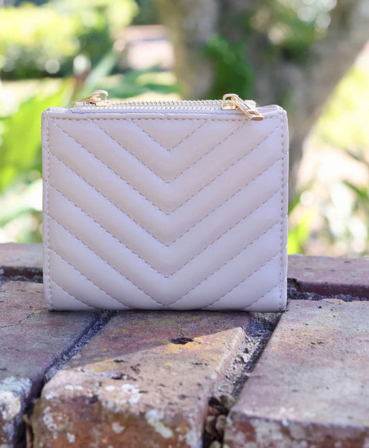 Nude V Quilted Monica Wallet