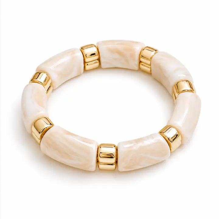 Ivory Tide Resin Bracelet