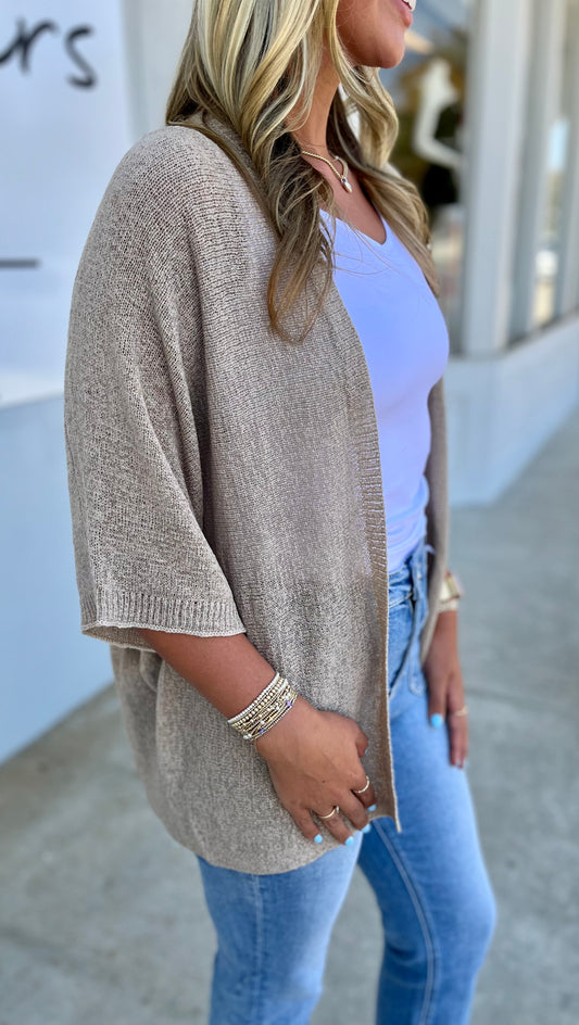 Oatmeal Kimono Cardigan