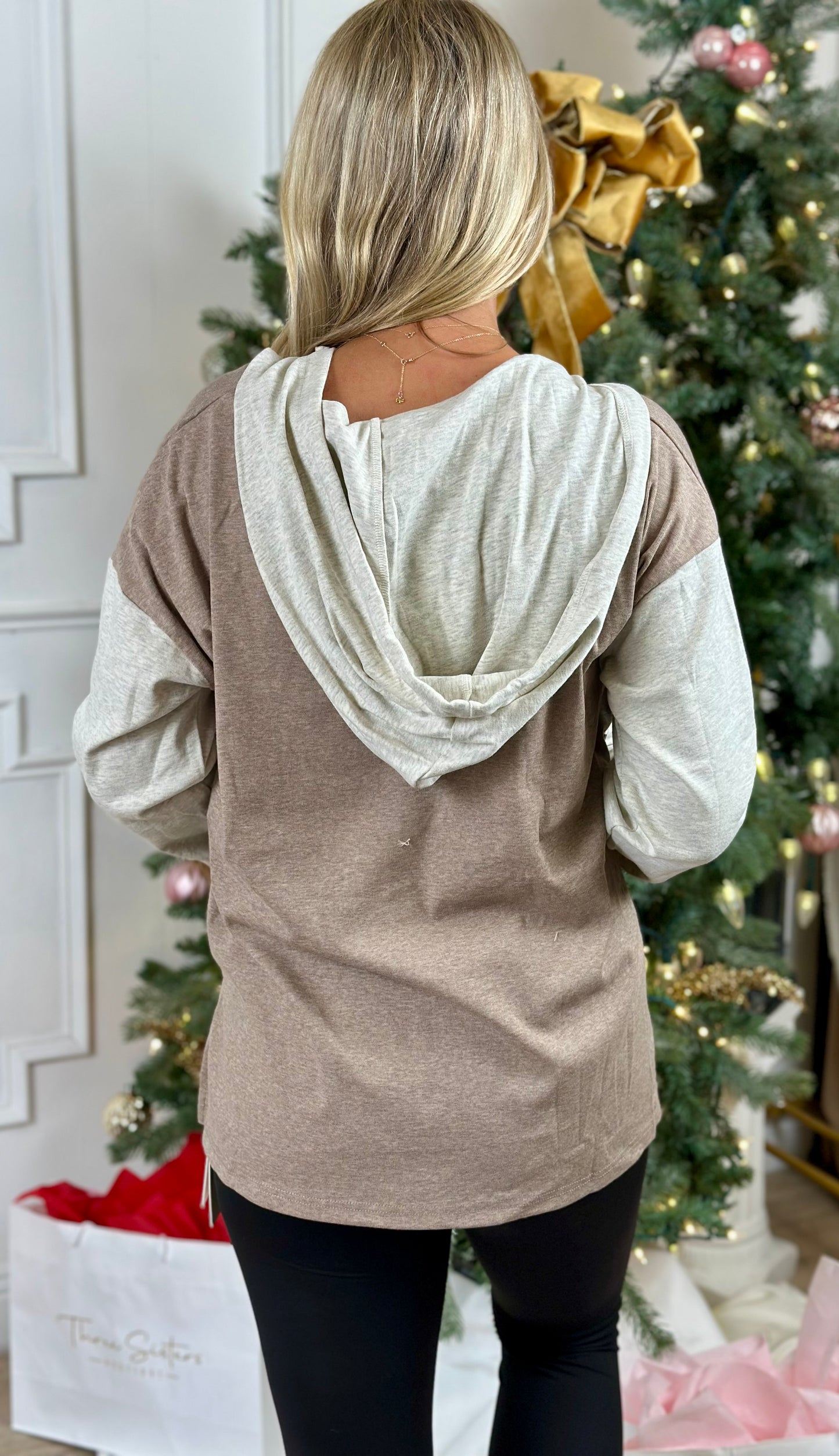 Color Block Hooded Sweatshirt