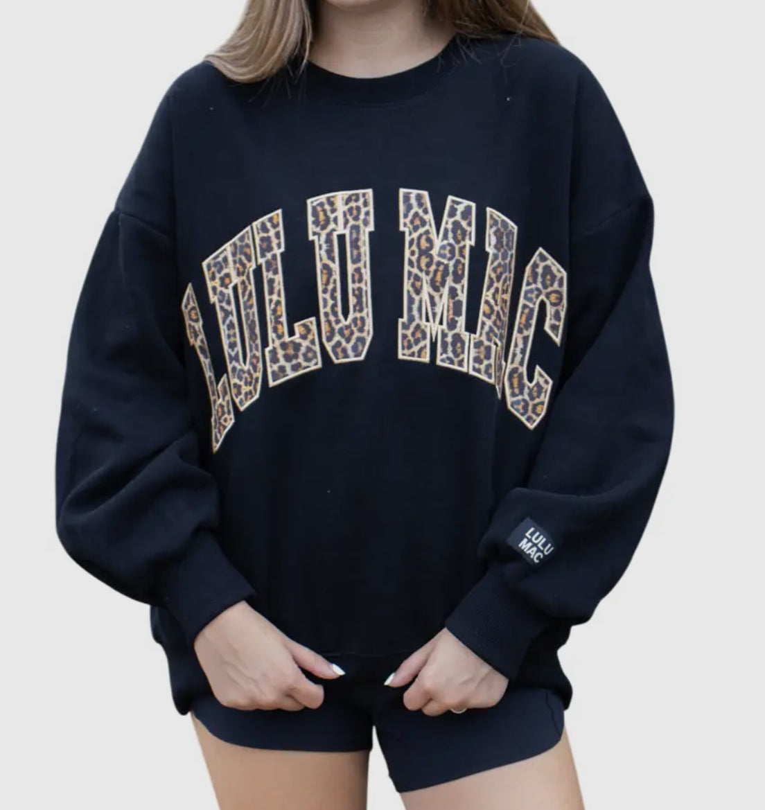 Lulu Mac Black Leopard Sweatshirt