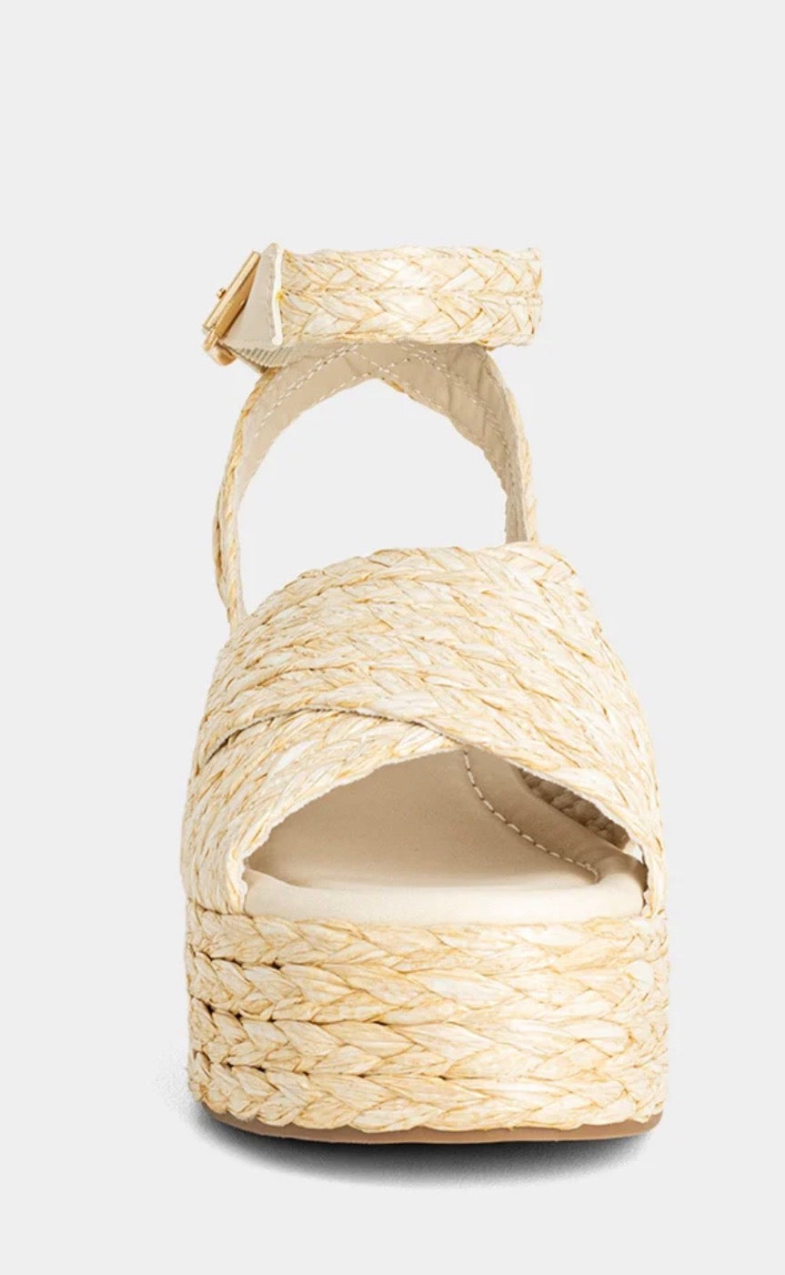 Kerry Bone Woven Wedge