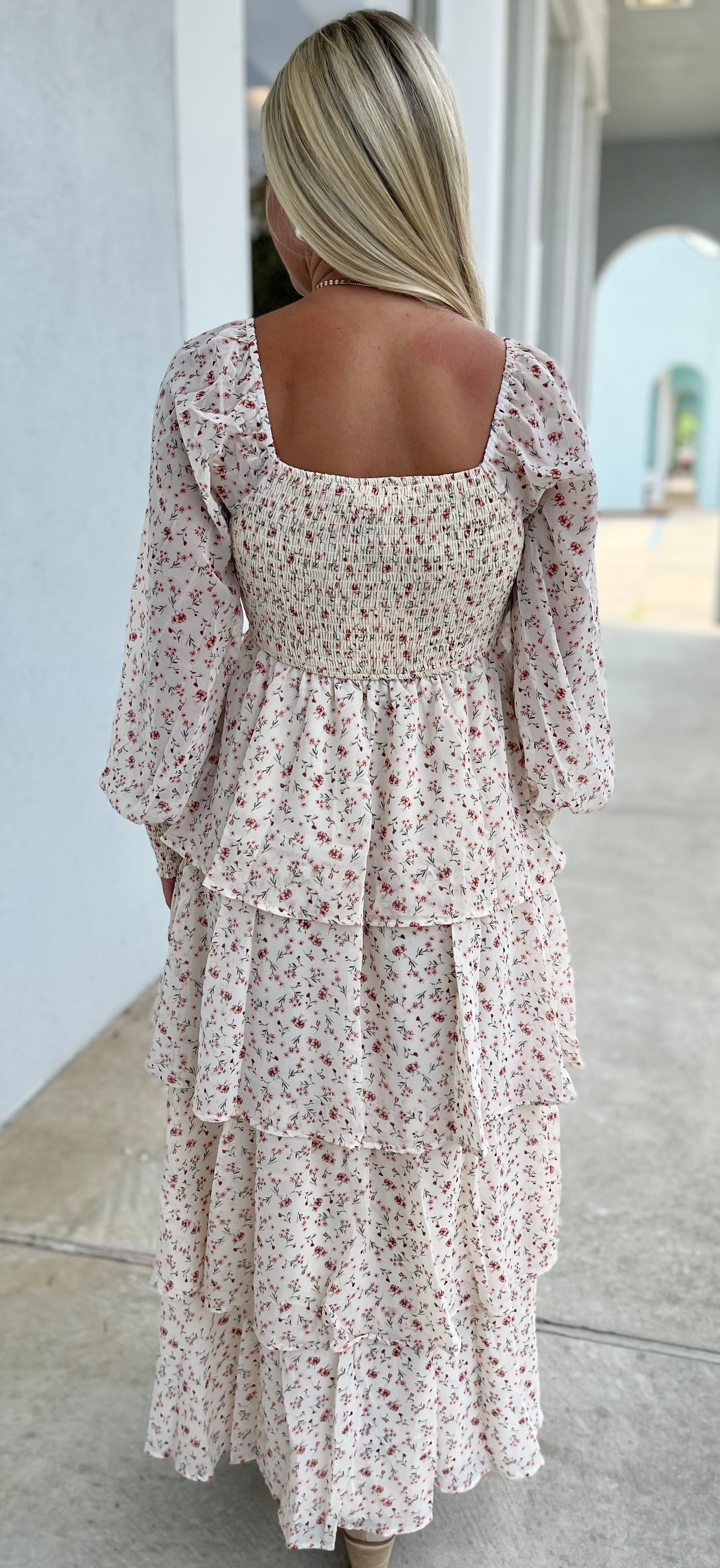 Floral Chiffon Maxi Dress