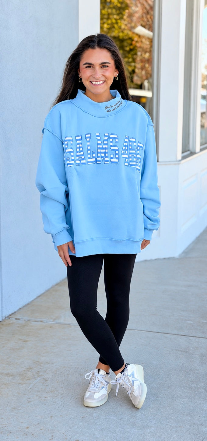 Sky Blue Mock Neck Psalms 465