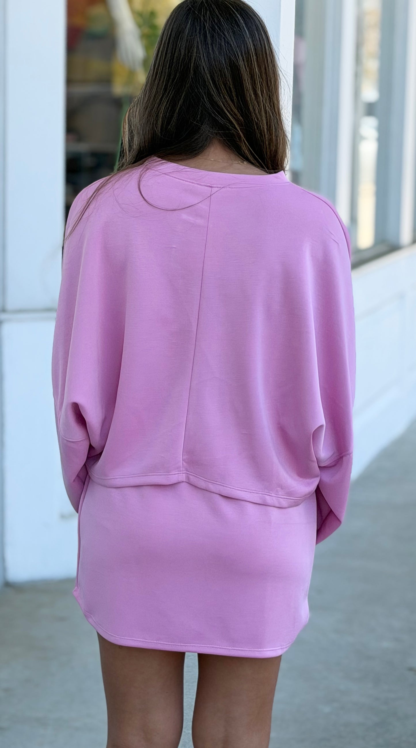 Cropped Dolman Top, Bubblegum