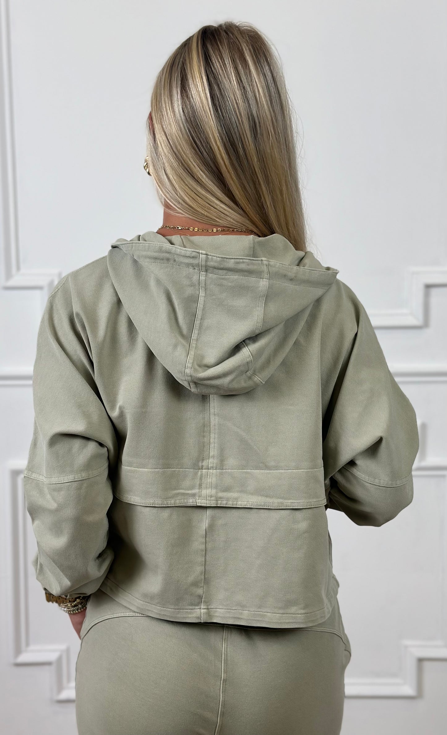 Green Khaki Denim Jacket