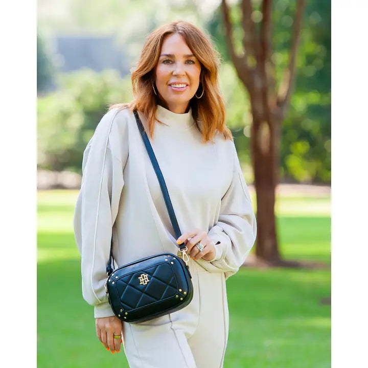 Sloane Studded Crossbody, Black LD