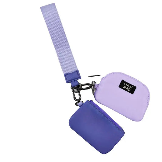 Purple/Lavender Lulu Mac Double Pouch Wristlet