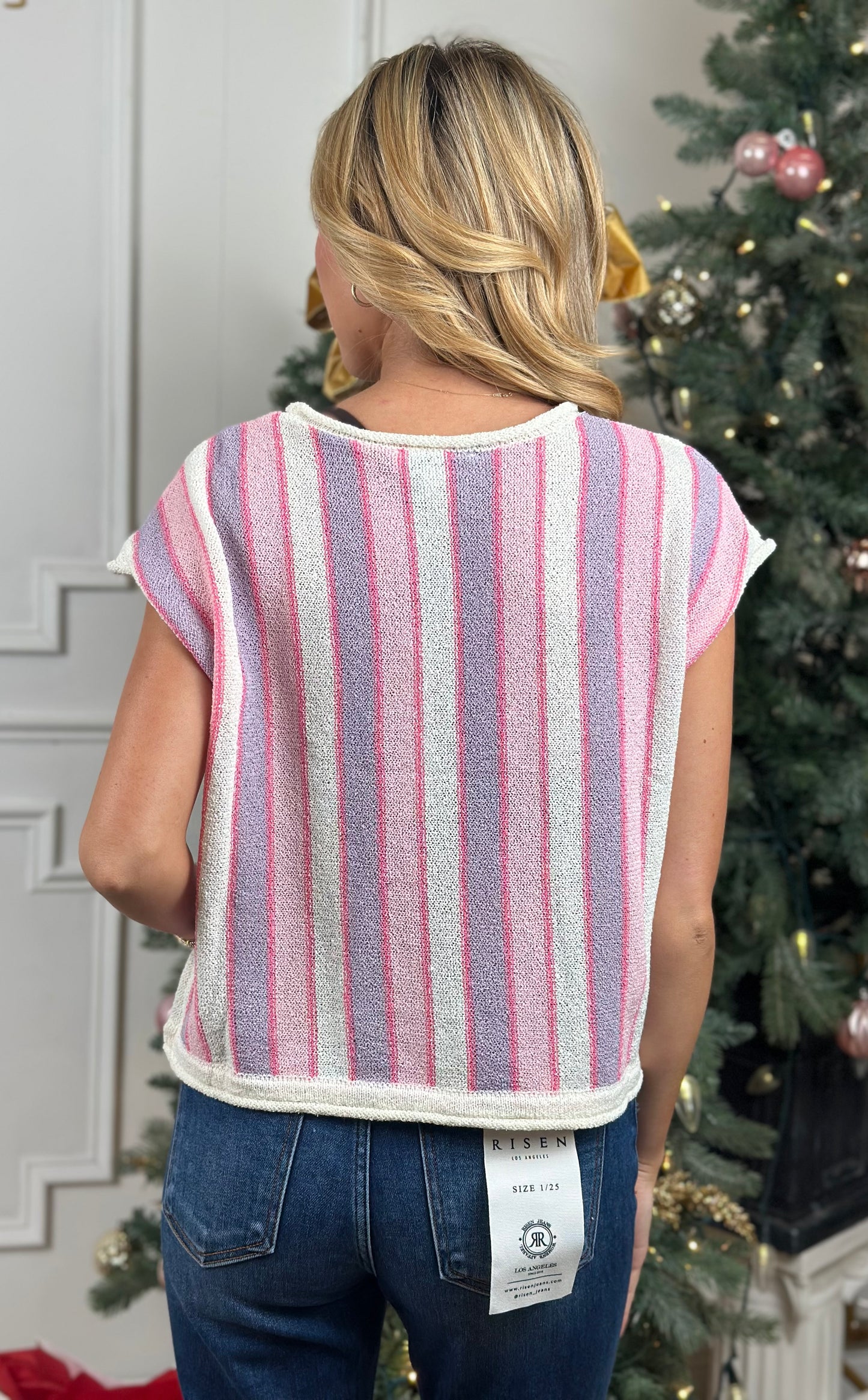 Pink/Lilac Striped Sweater