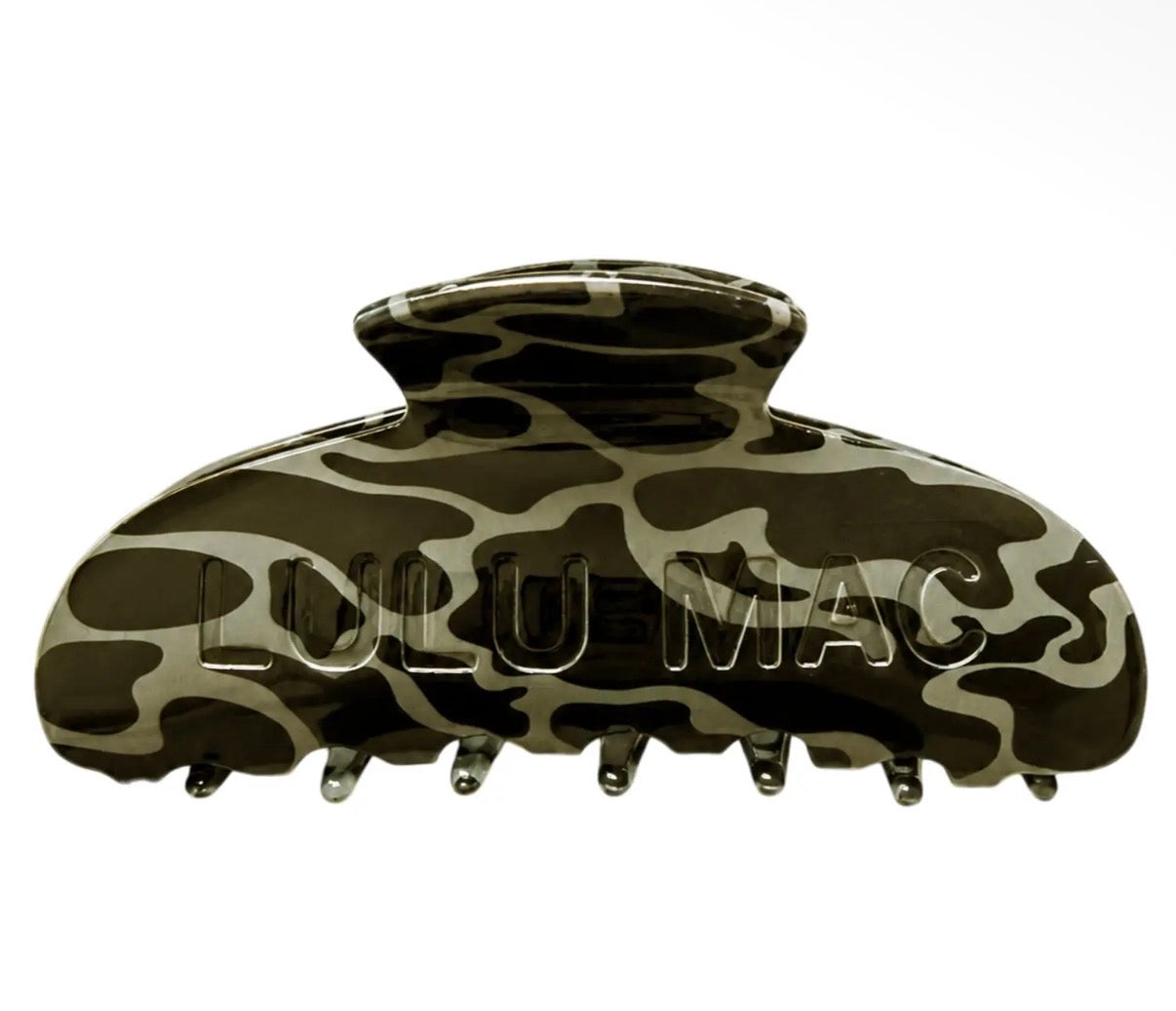 Lulu Mac Hair Clip, Black Camo