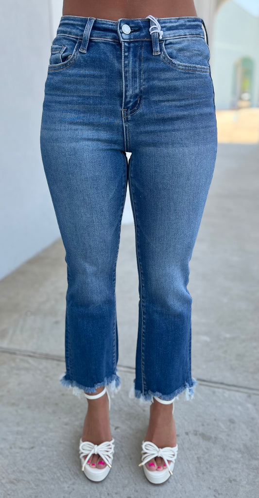 High Rise Kick Flare Jean
