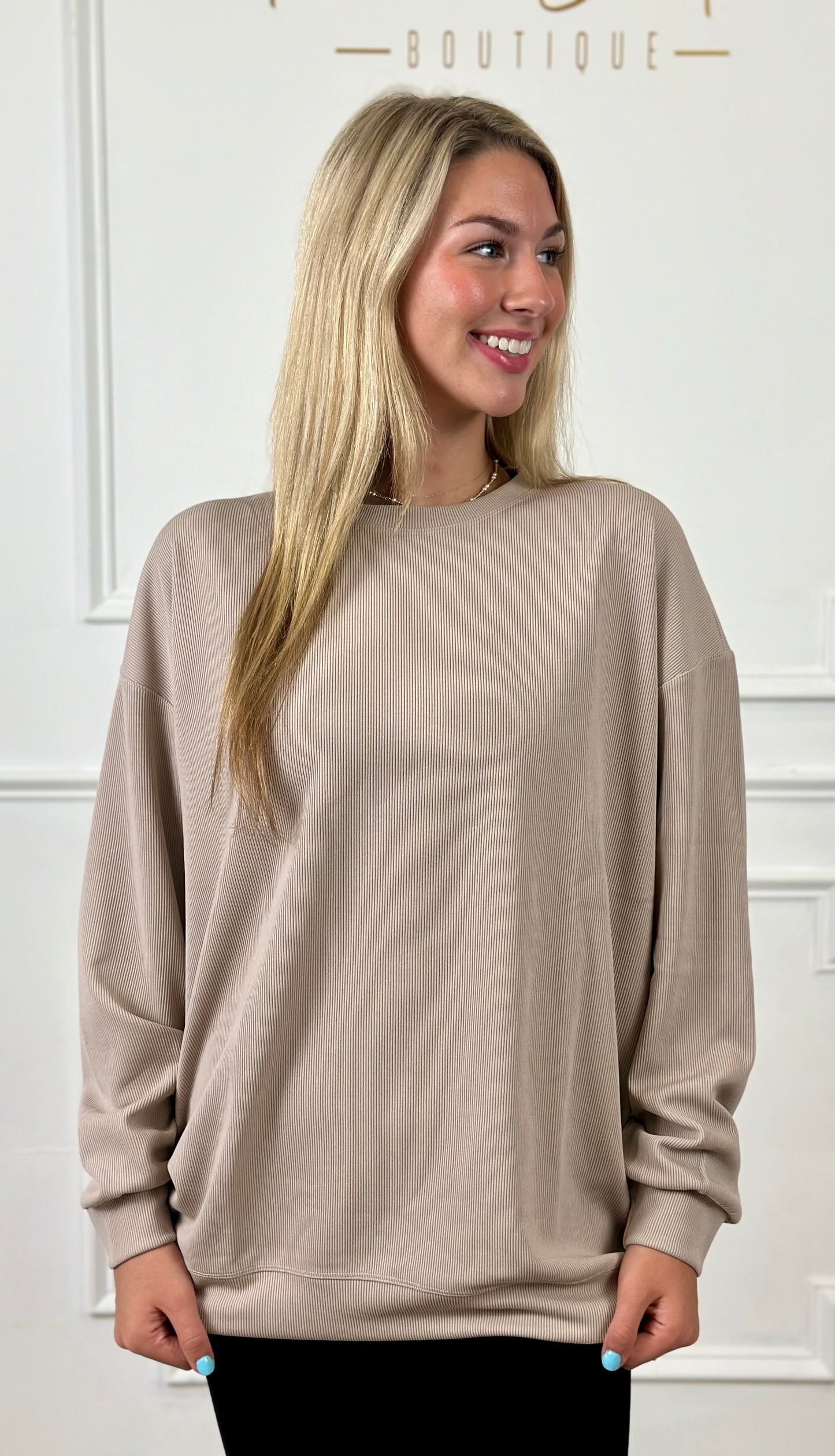 Shell Ribbed Knit Pullover