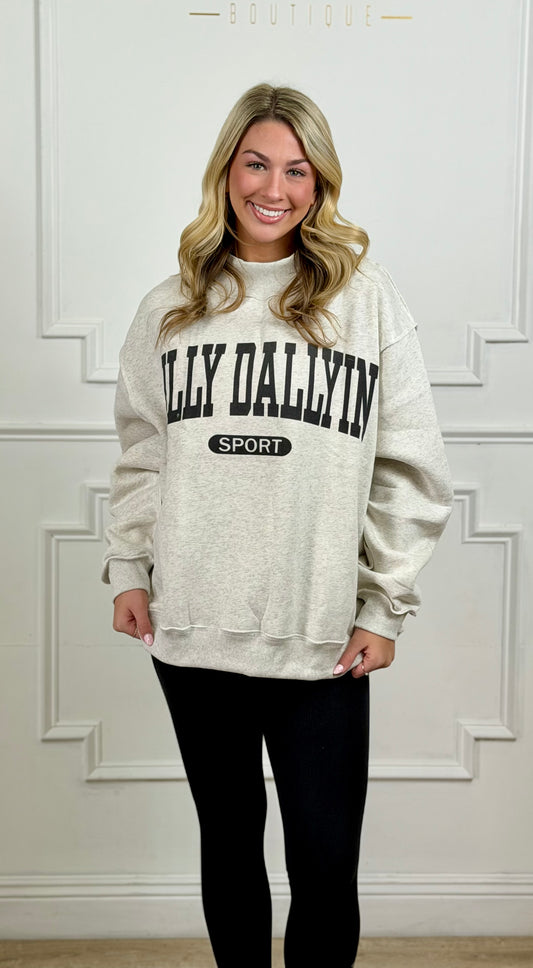Reversible Dilly Dallyin Sport Mock Neck Pullover