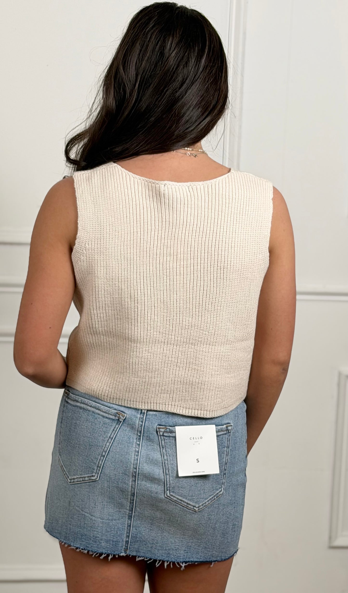 Isabel Sweater Vest, White