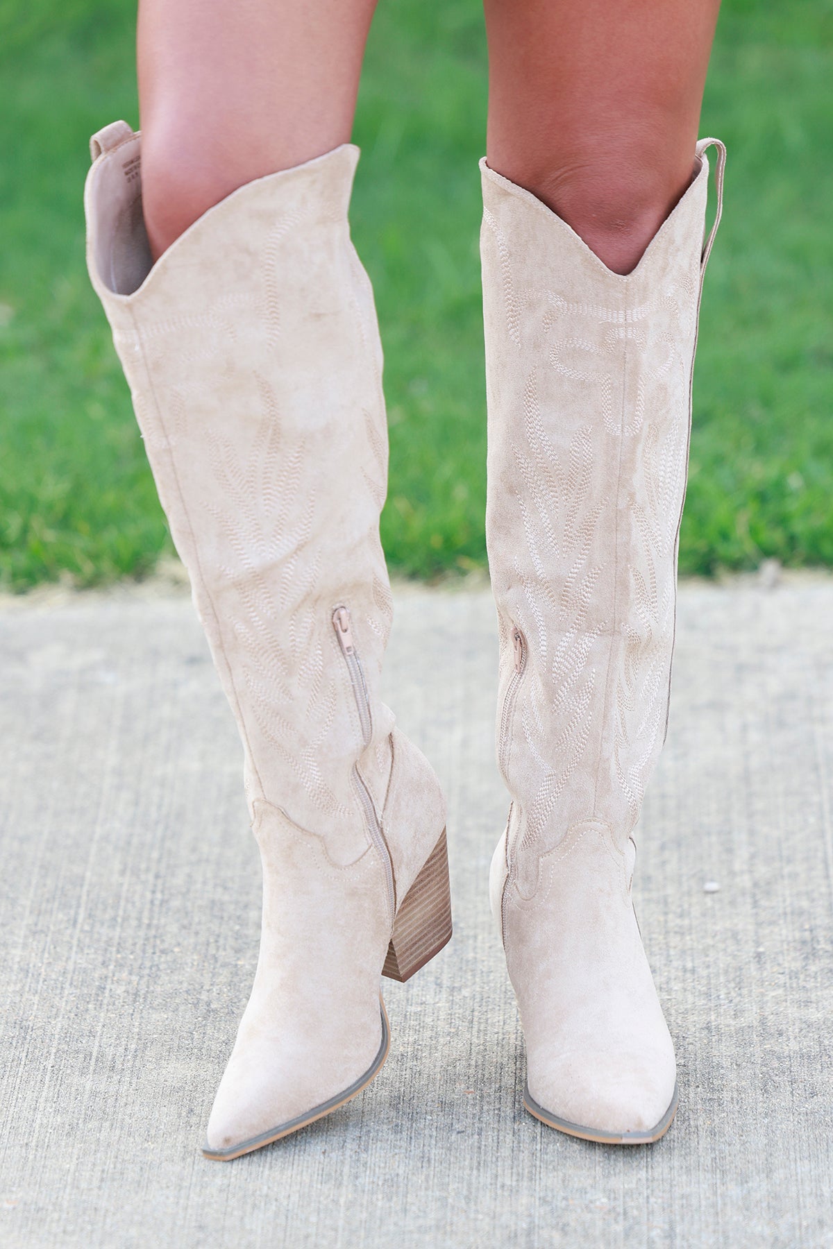 The Bronco Knee High Embroidered Boots