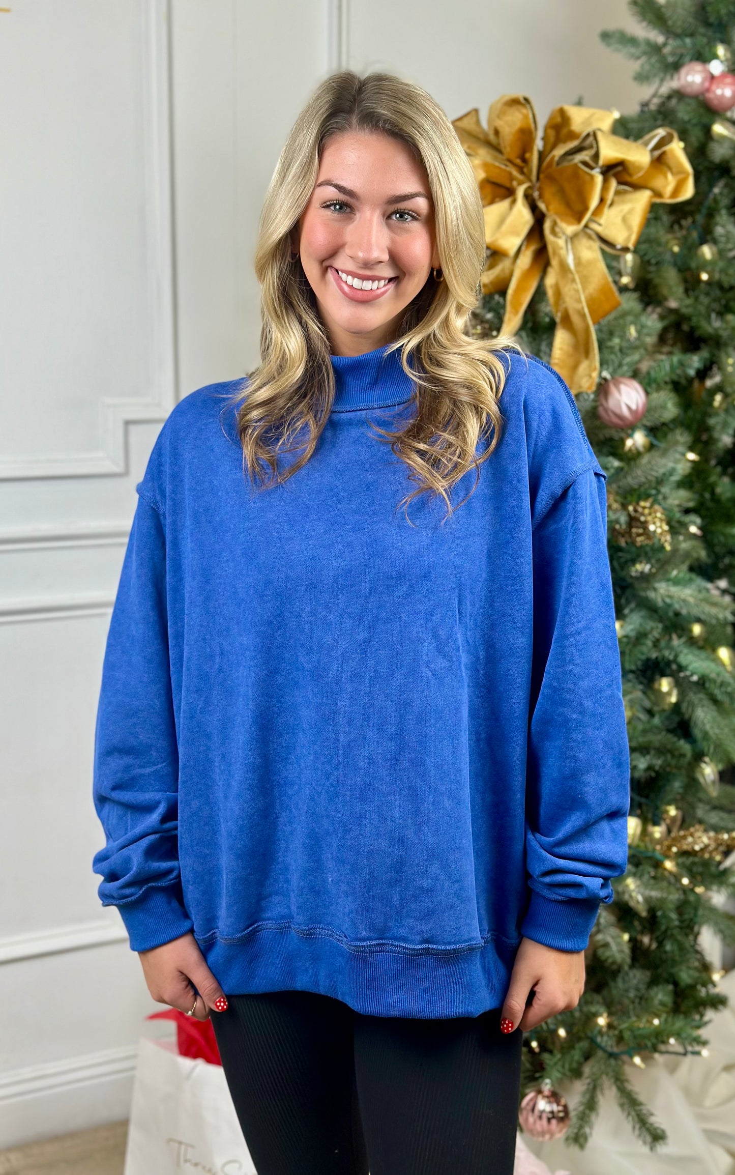 Royal Vintage Wash Mock Neck Sweatshirt