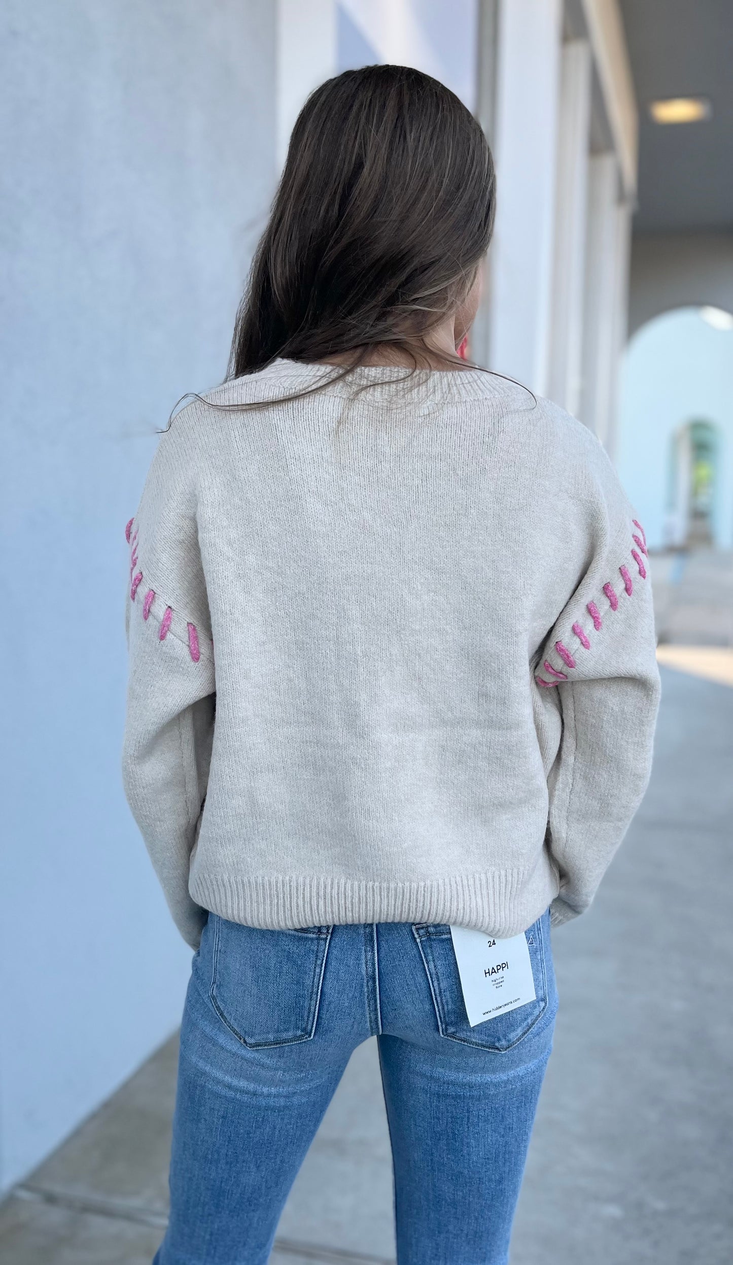 Oatmeal Bow Sweater