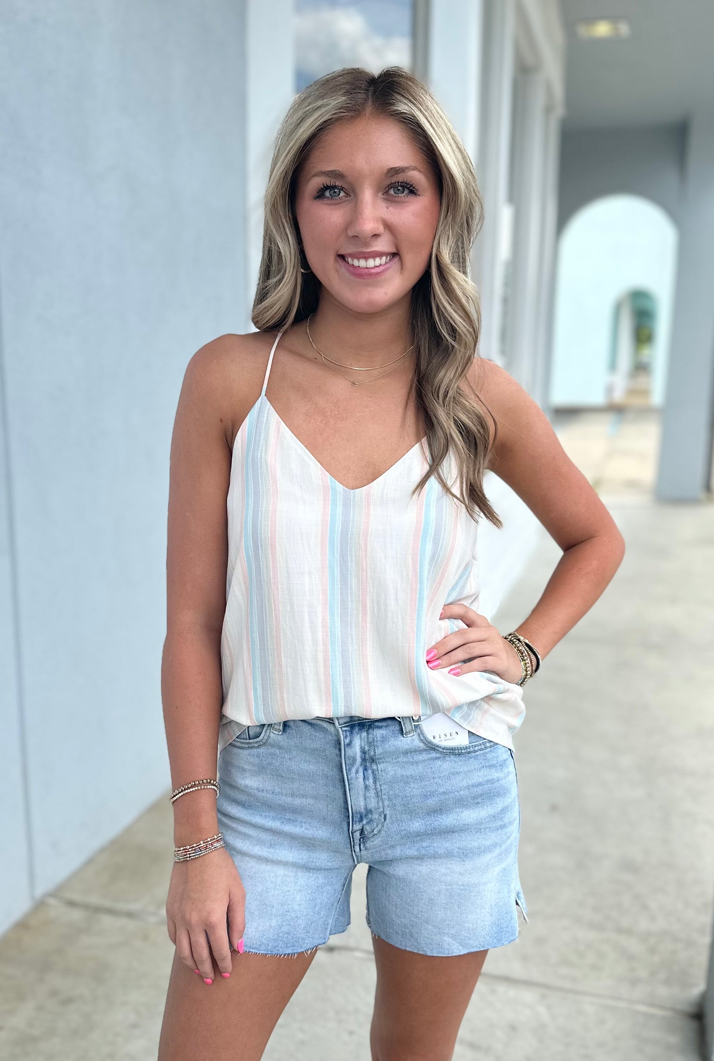 Multi Striped Cami Top