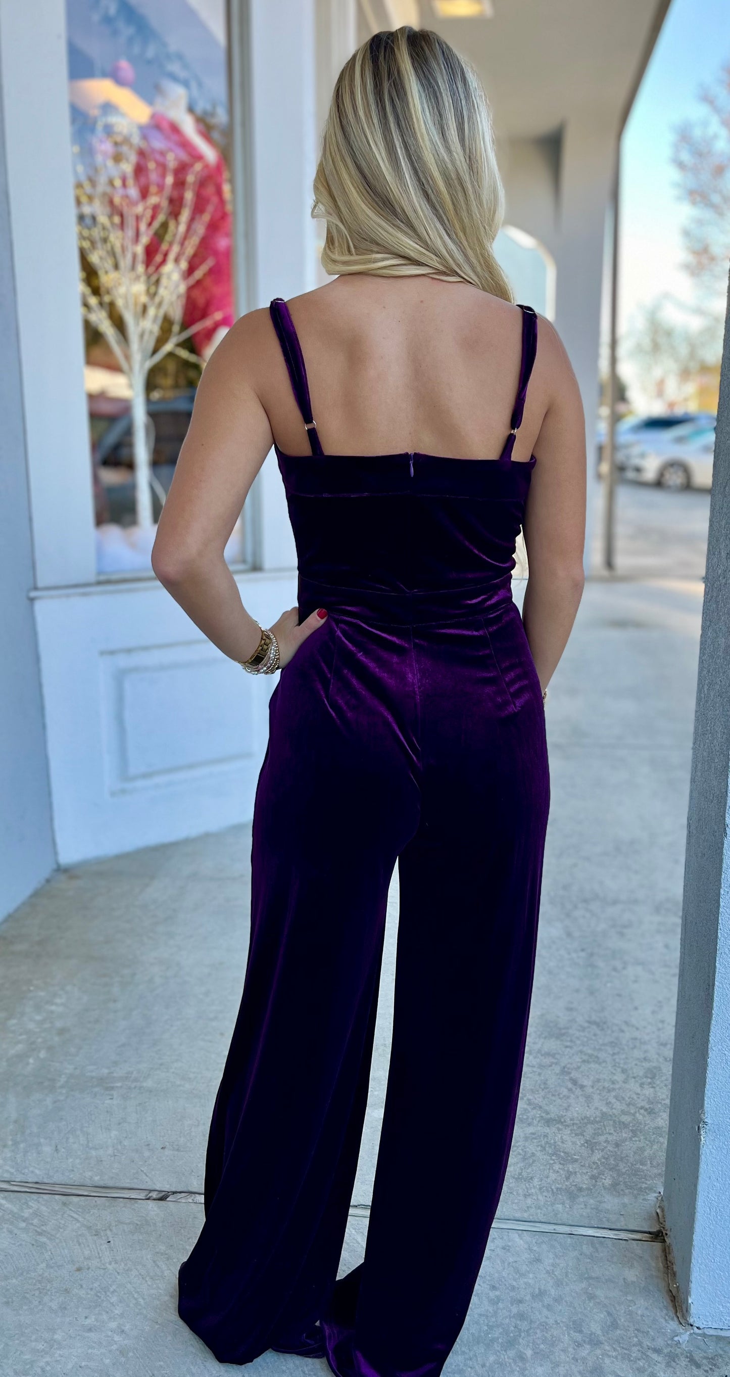 Violet Velvet Jumpsuit