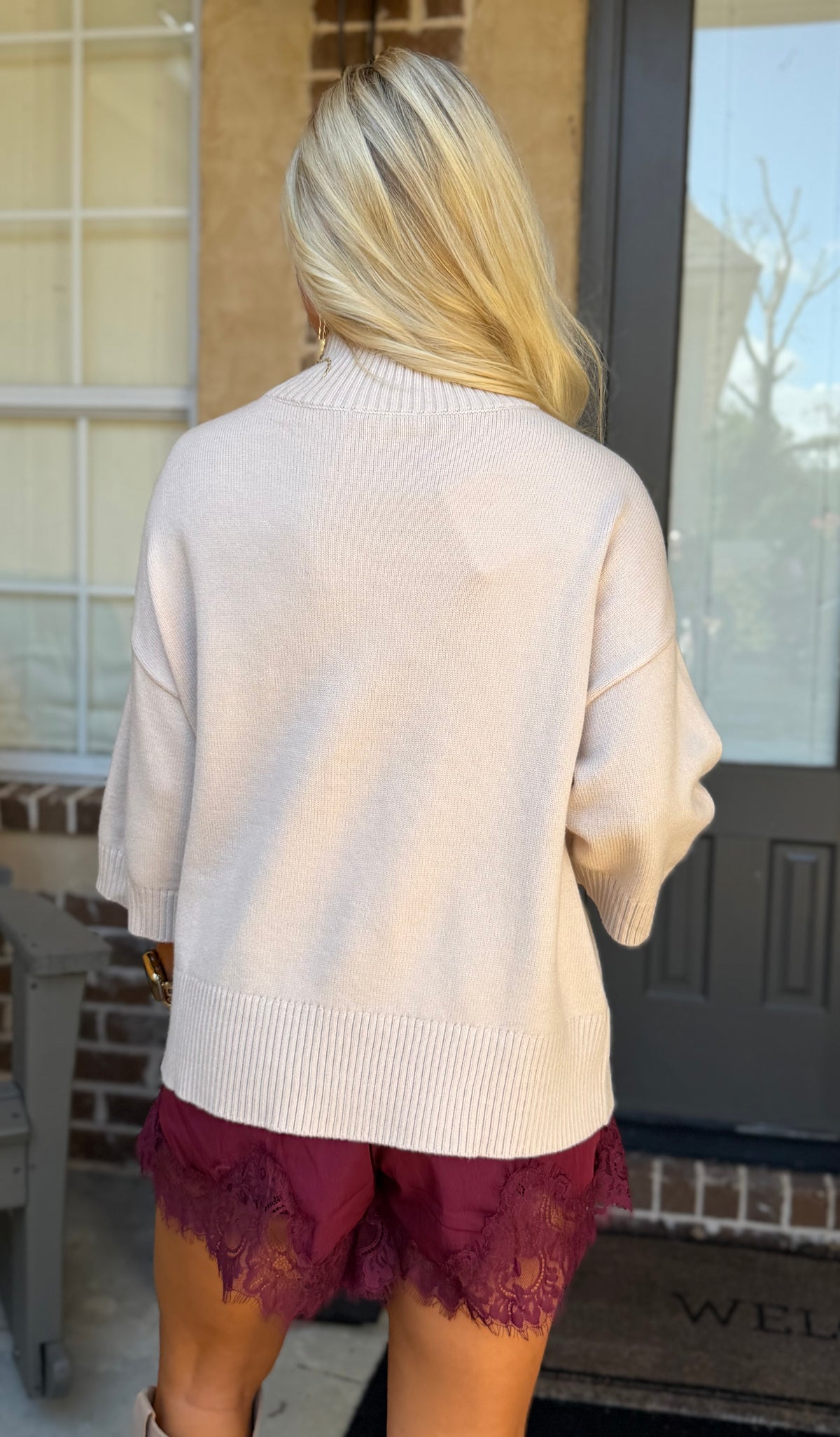 Bell sleeve 3/4 Sweater, Oatmeal