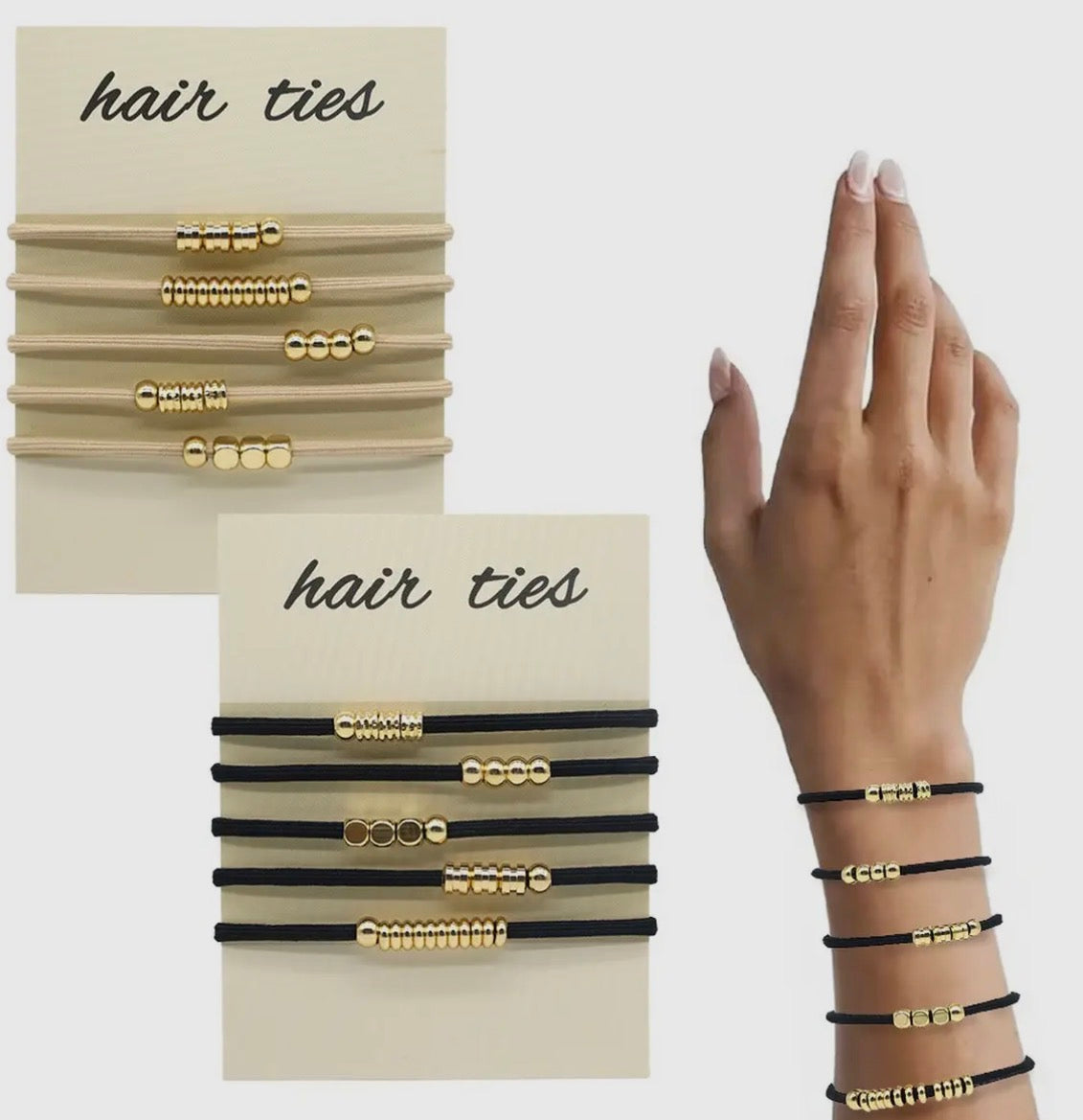 Braided Bohemian Hair Scrunchies, Mocha