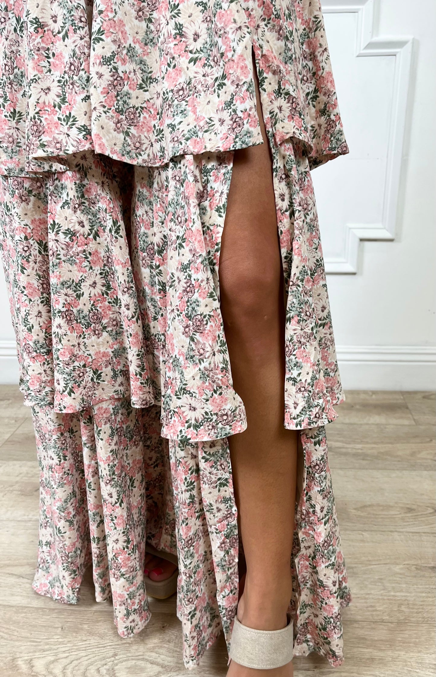 Rose Tiered Maxi Dress