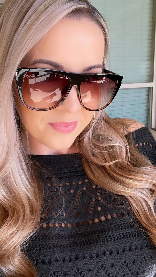 Ember Brown Gradient Cheetah Sunglasses