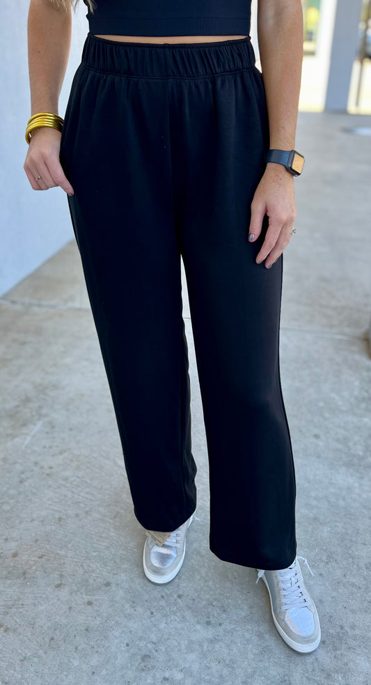 Elastic Scuba Waist Paints , Black