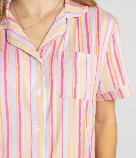 Addie Stripe Short Sleeve/Pant Pajama Set