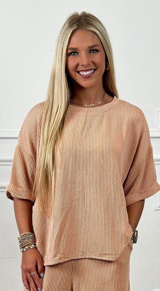 Pumpkin Textured Top