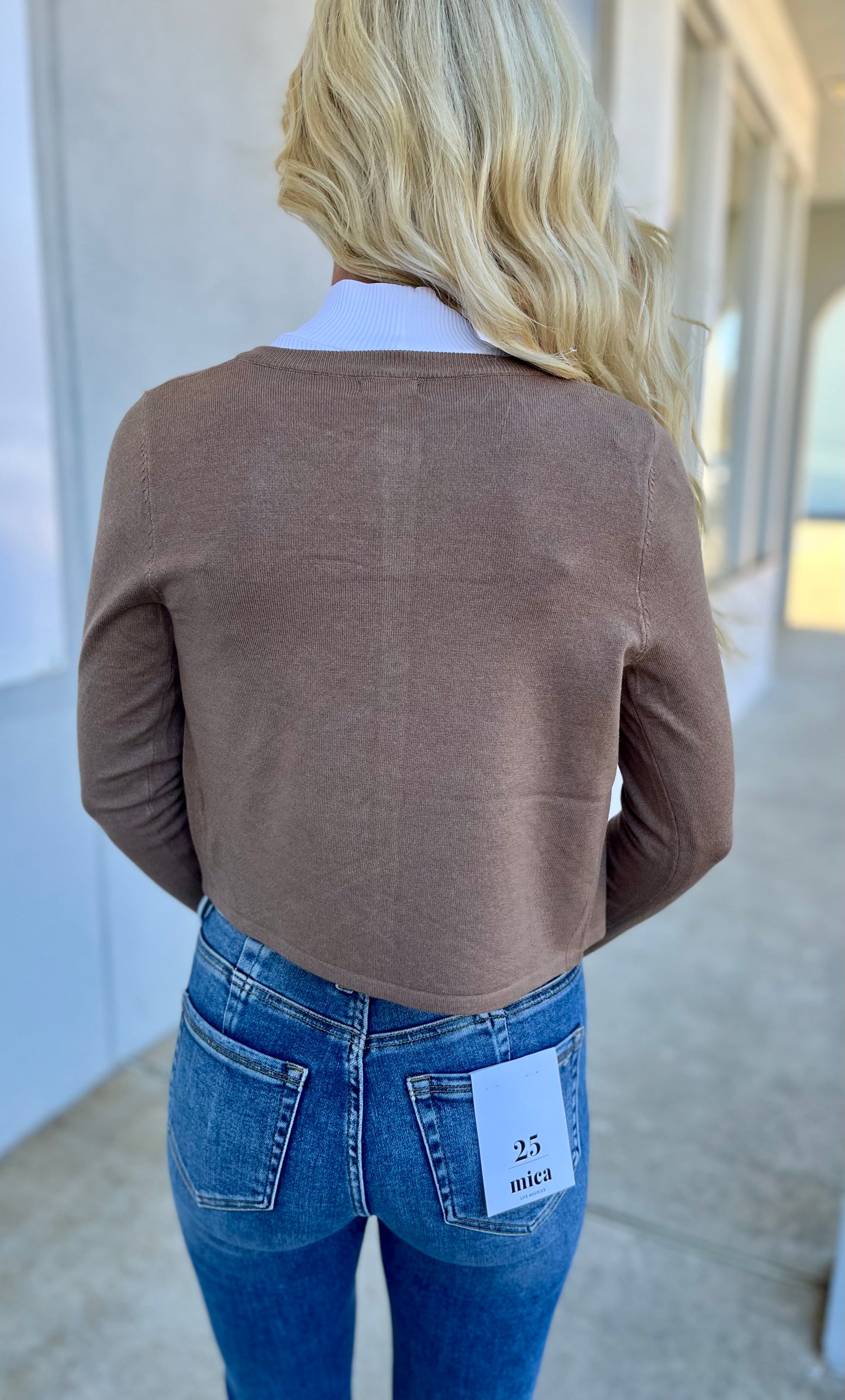 Button Up Cardigan , Dark Mocha