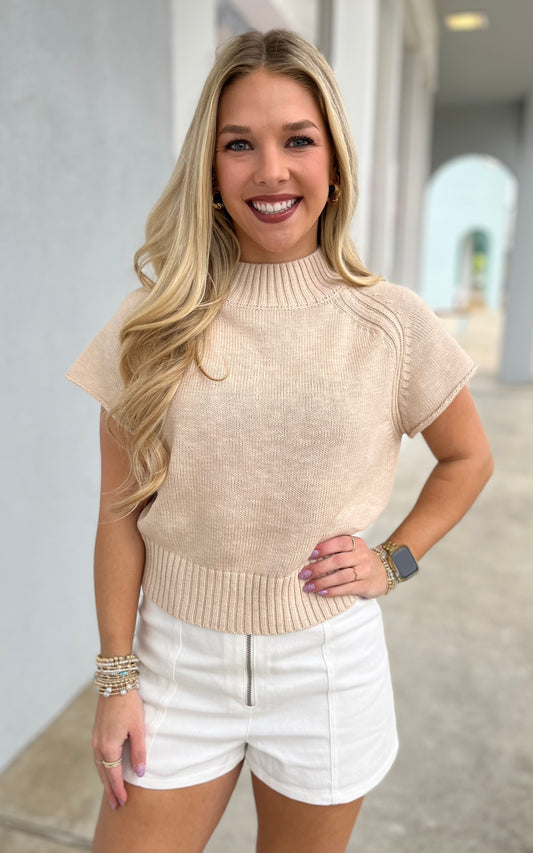 Taupe Sweater Top