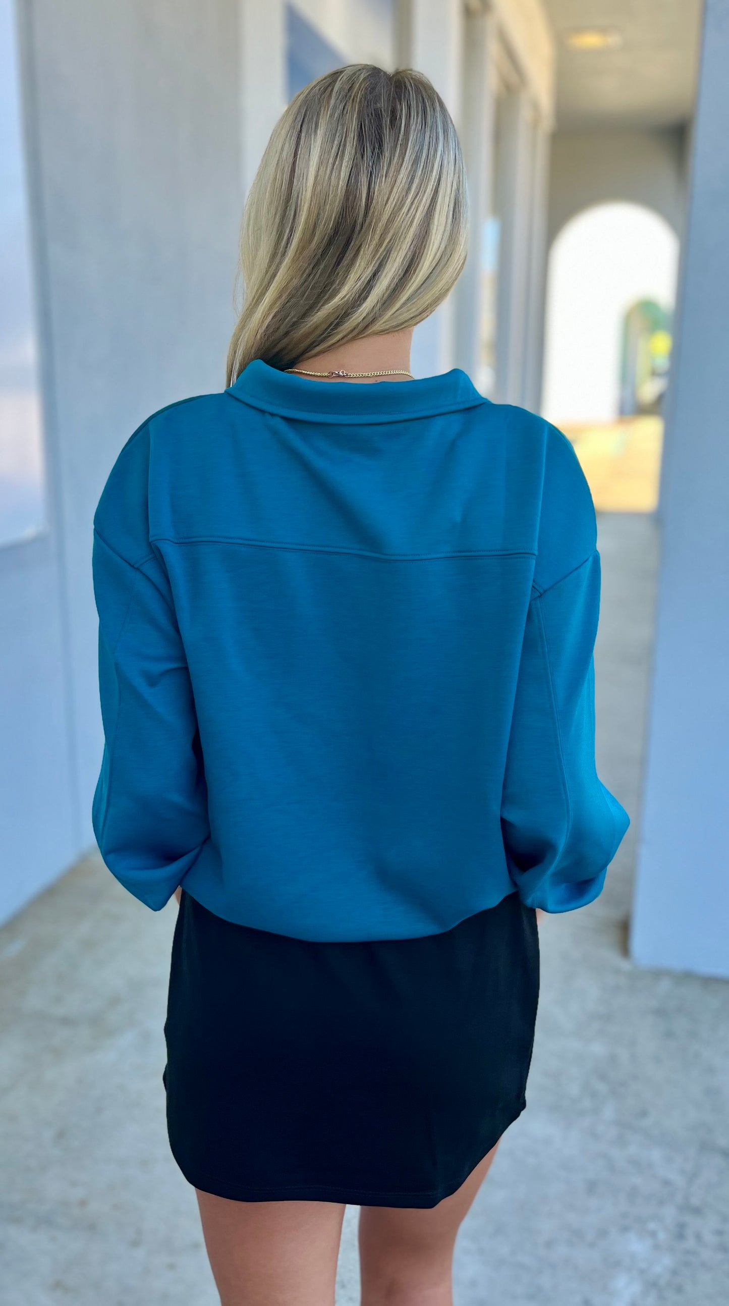 Scuba Half Zip Pullover, Ocean Teal