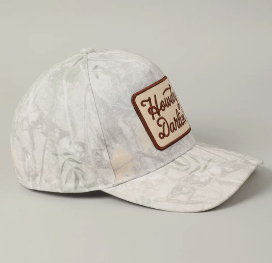 Howdy Darlin Embroidery Patch Camo Trucker Hat