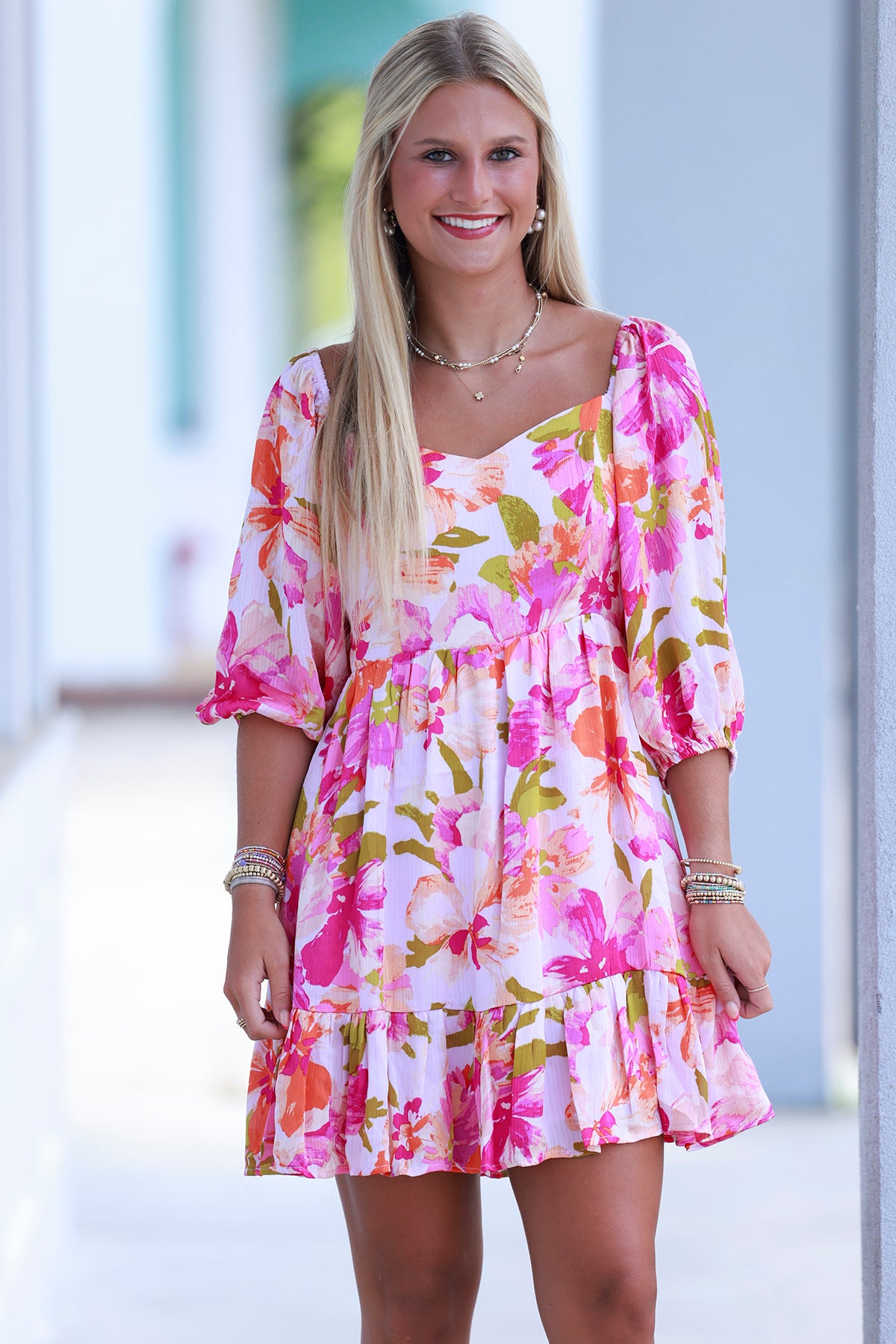 Abigail Floral Sweetheart Dress