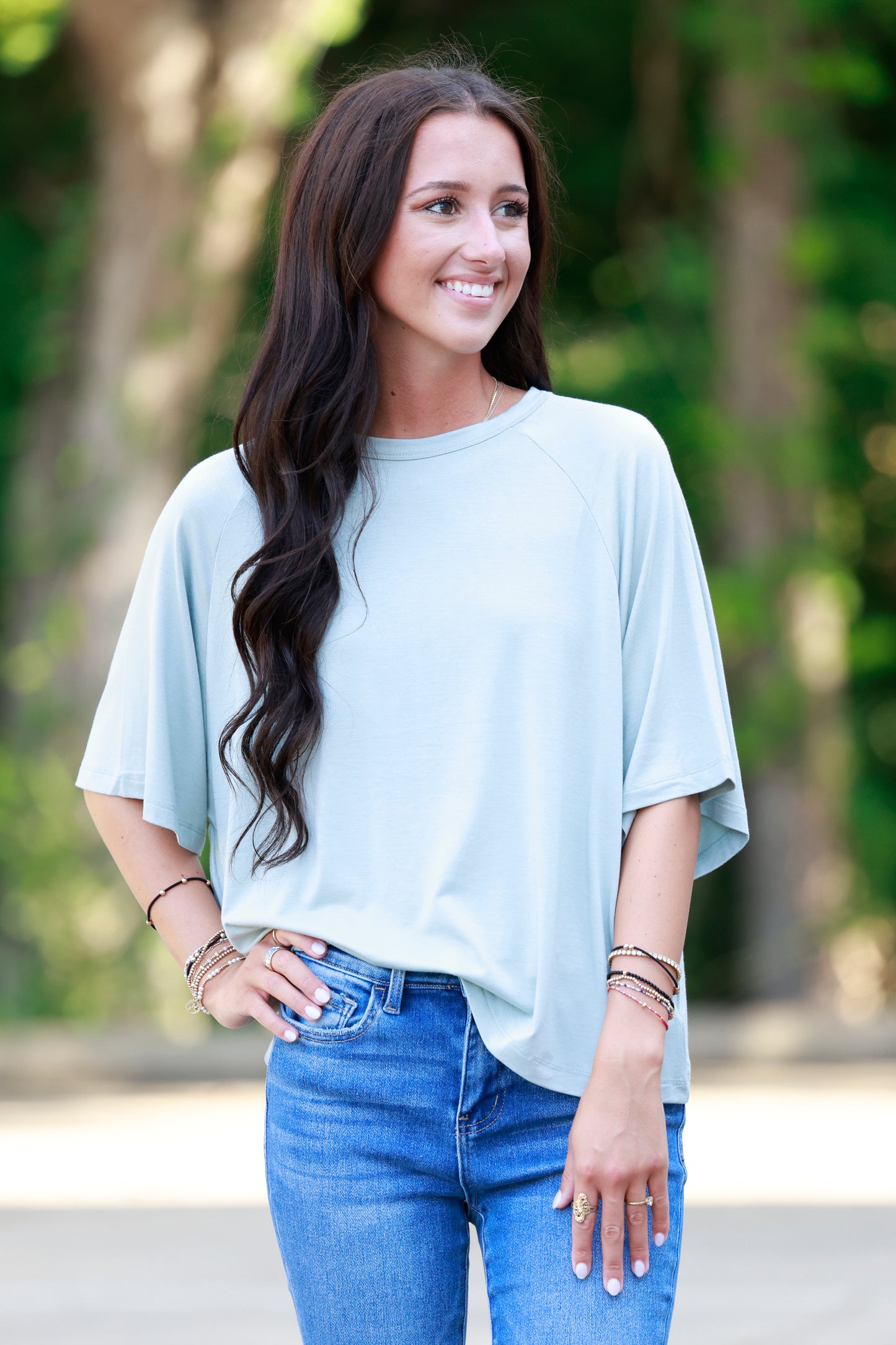 D.Sage Boxy Drop Shoulder Top