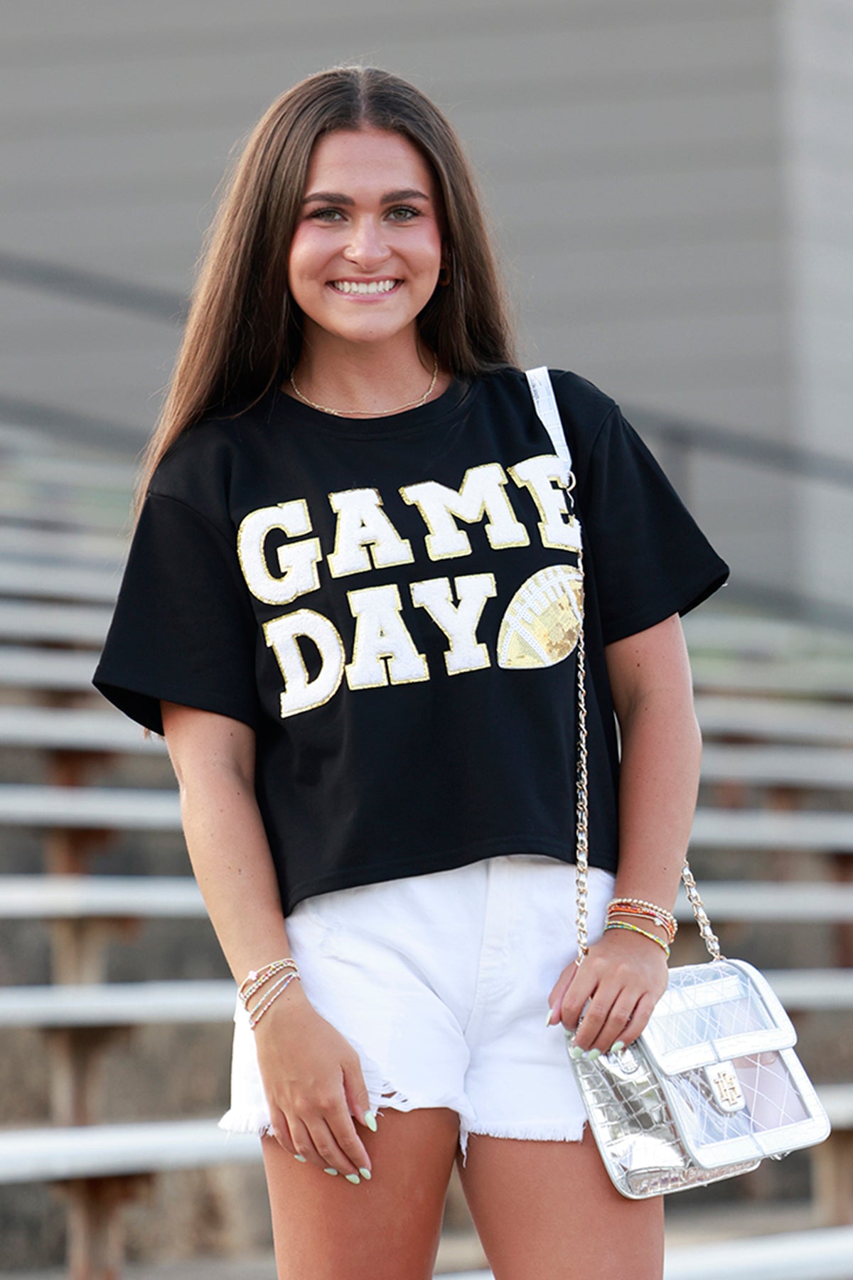 Black Game Day Patch Tee