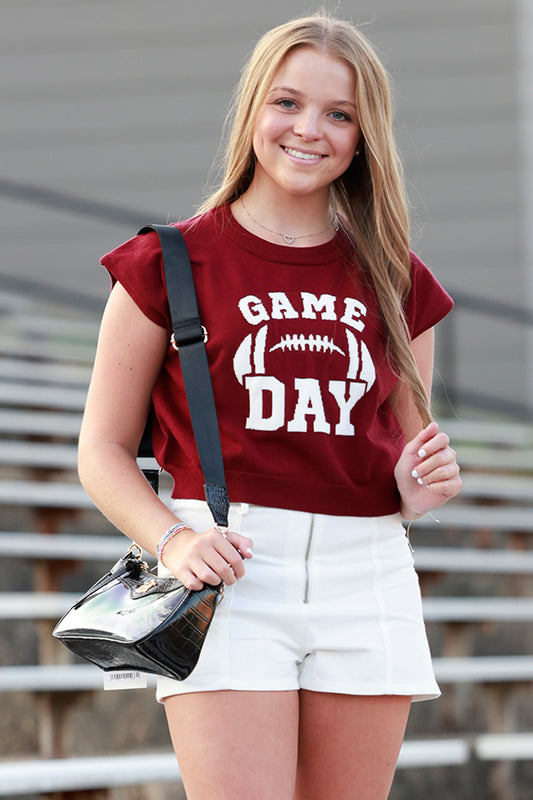 Maroon Game Day Sweater Top