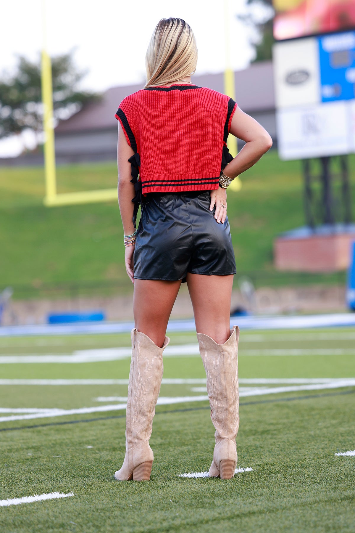 Red/Black Bow Sweater Vest