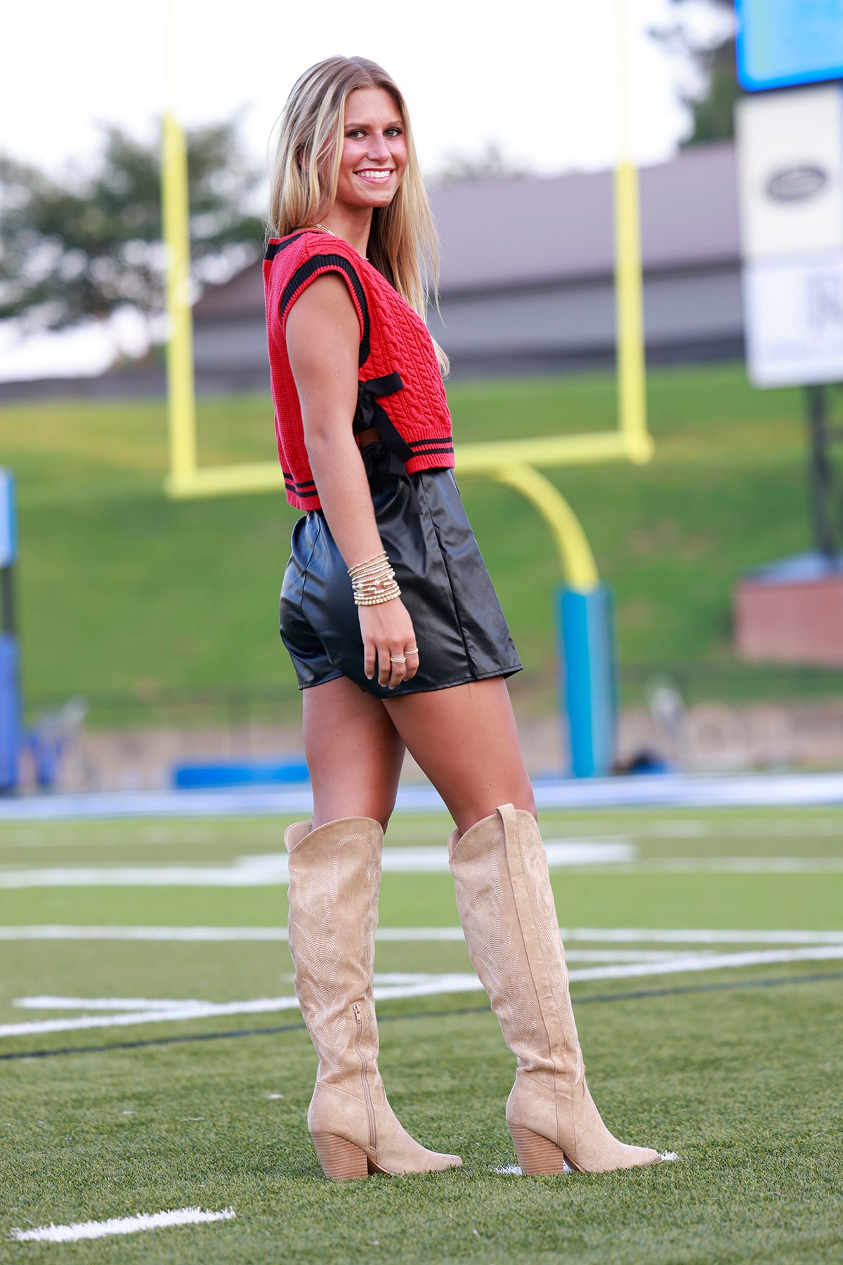 Red/Black Bow Sweater Vest