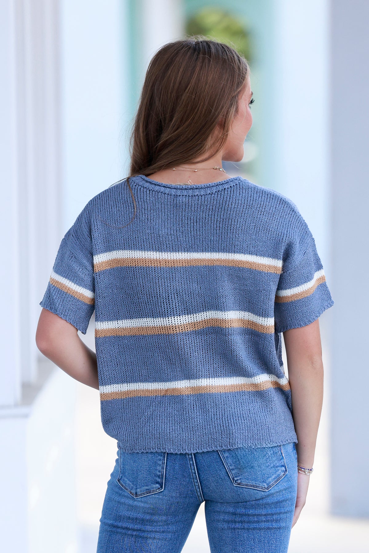 Blue Combo Lightweight Sweater