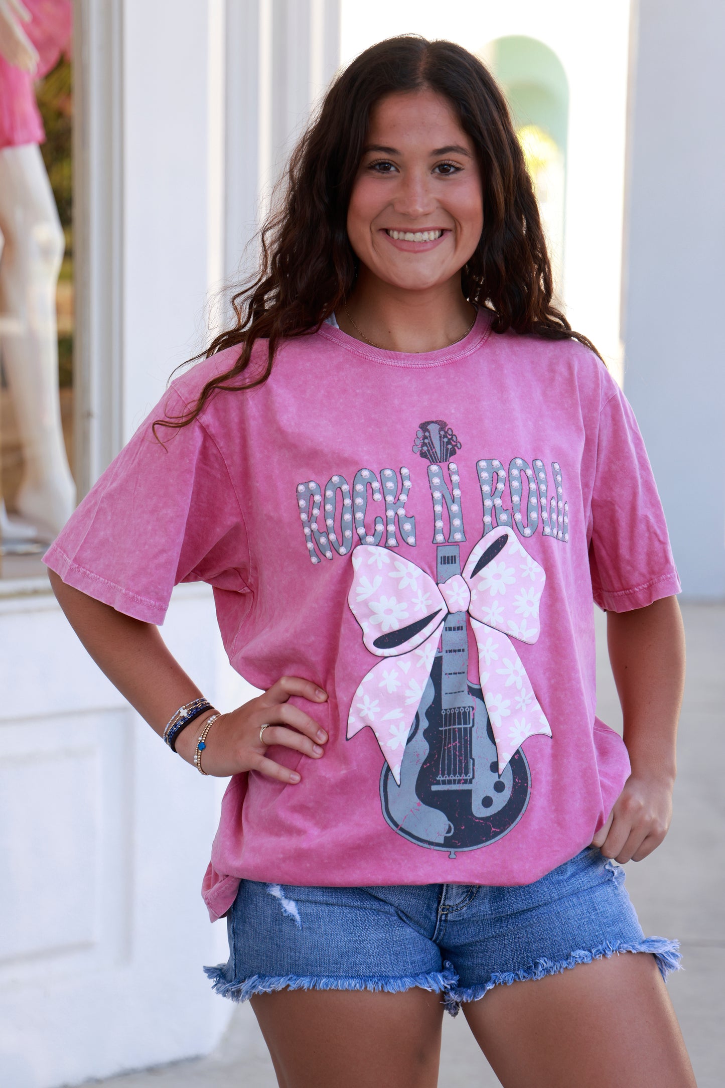 Pink Puff Bow Ribbon Tee