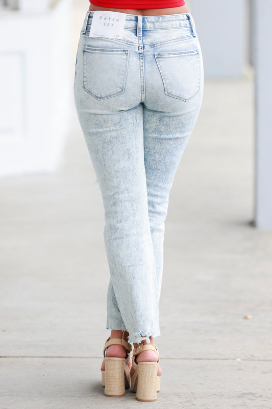 Acid High Rise Crop Bootcut Jeans