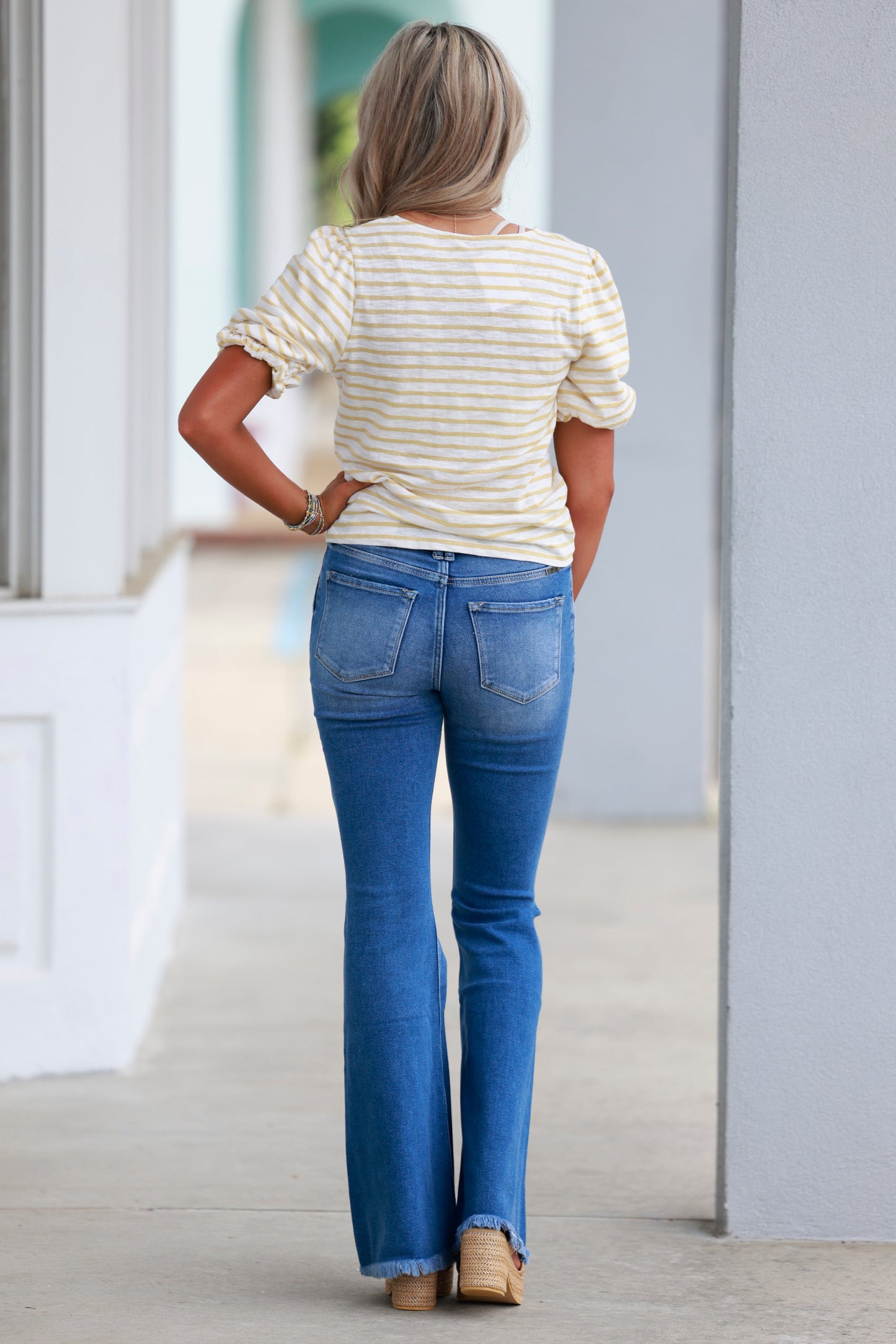 Ivory/Yellow Knit Top