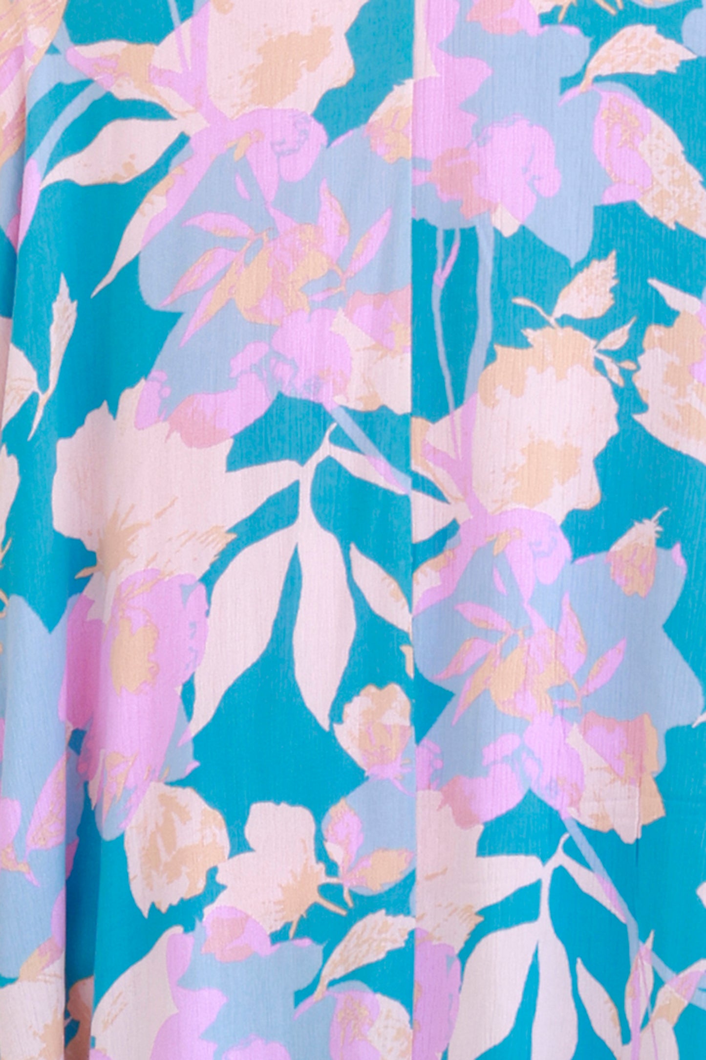 Aqua Floral Half Sleeve Kimono