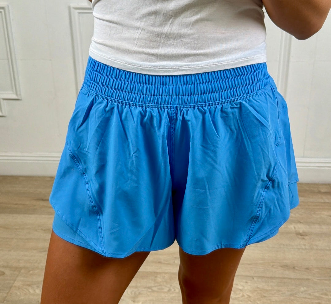 Poly Micro Shorts, Aqua Splash